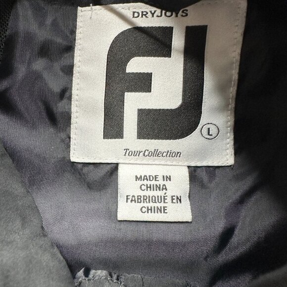 FootJoy DryJoys 1/2 Zip Pullover Windbreaker Jacket Men L Green Diamond Run - Picture 6 of 15